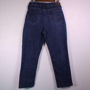 Lee‎ Jeans Womens 14M Dark Blue Mid-Rise Medium Wash Stretch Denim Fit34x29